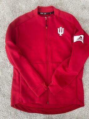 adidas Red Indiana University Zip-Up Jacket